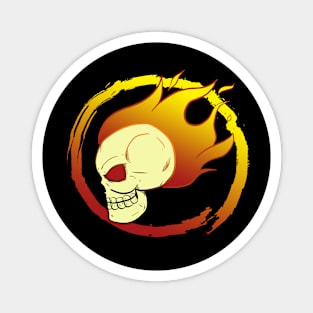 Flaming Skull Magnet